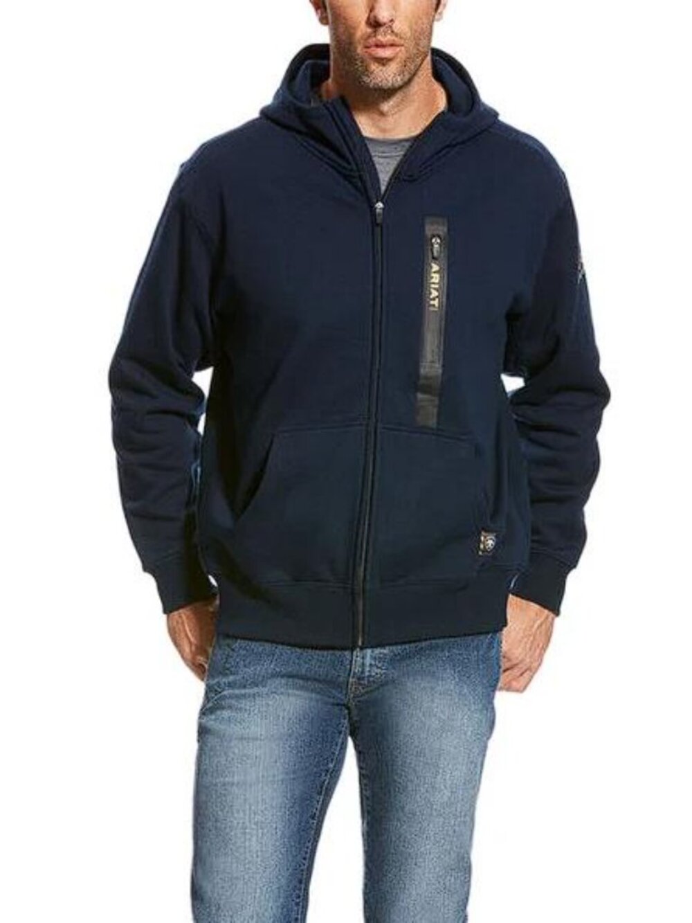 ARIAT Men's Rebar Workman Full-Zip Hoodie Size XXL Tall in Navy